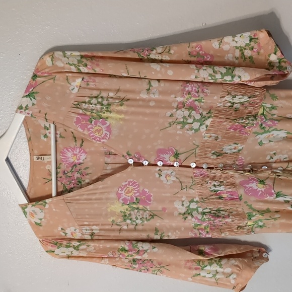 Spell Sundancer Gown Blush S Vintage Peach Maxi Dress - Picture 5 of 16